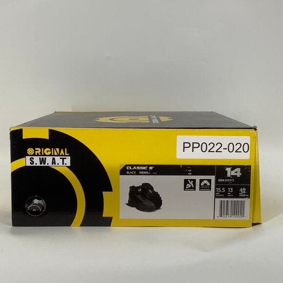 Original S.W.A.T Men 14 Black Leather Classic 6" Boot Lace Up Performance P22-20 - Picture 9 of 9